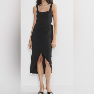 Wilfred Midnight Blue Wrap Midi Dress